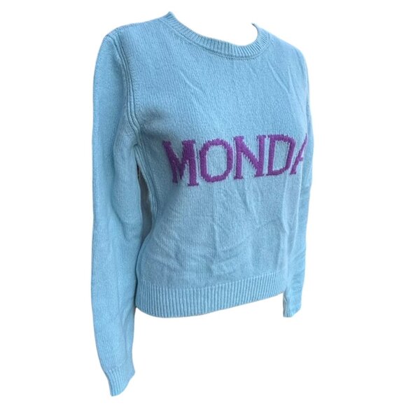 Alberta Ferretti Monday Cashmere Sweater 2 XS Rainbow Week Day ASO Amal Clooney - Picture 5 of 16